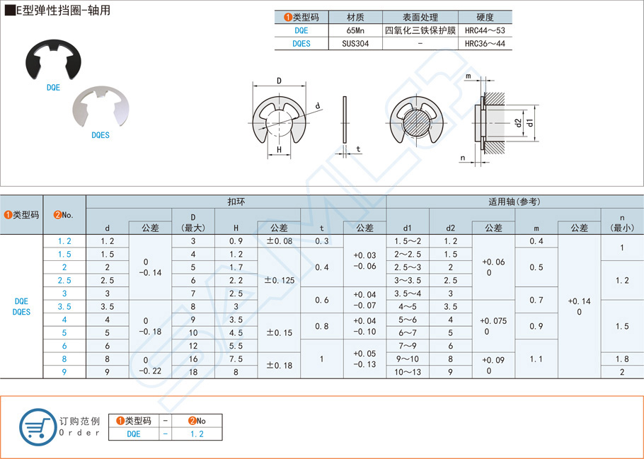 E型軸用彈性擋圈的特點(diǎn)和應(yīng)用