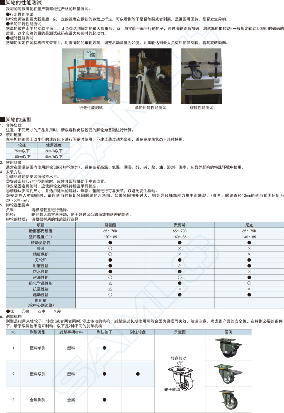 重載型腳輪-萬(wàn)向型JEA安裝作用與用途