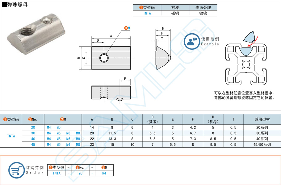 彈珠螺母規(guī)格型號大全