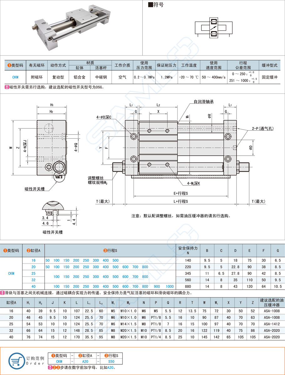 磁耦合無桿氣缸的動(dòng)作方式有哪些