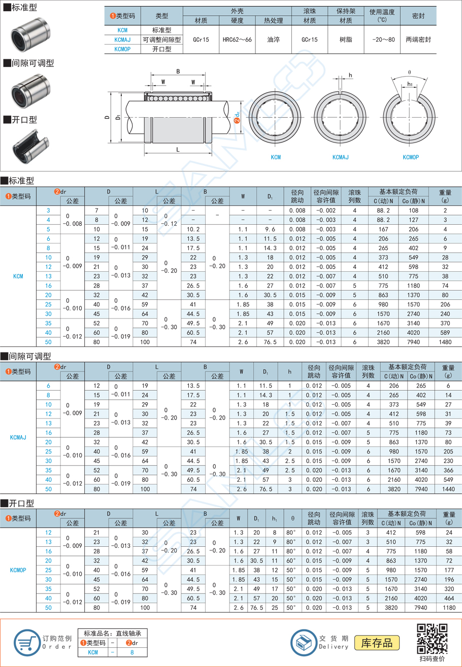 自動檢測設備常用直線軸承類型有哪些