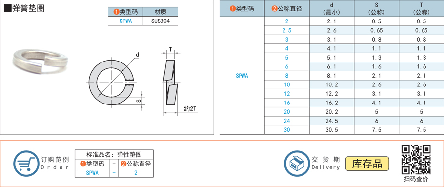 彈簧墊圈彈墊規(guī)格參數(shù)尺寸材質